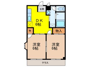 メルクルメＡの物件間取画像